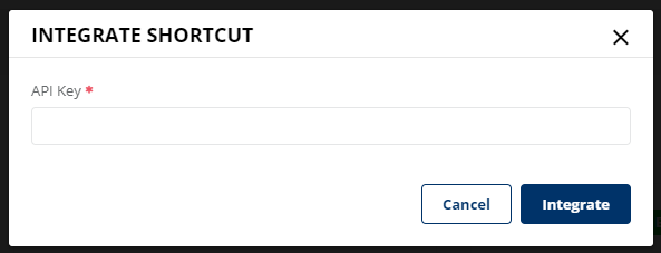 Integrate Shortcut Integrate Shortcut